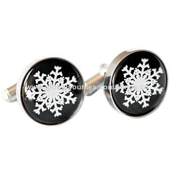 White Snowflake Cufflinks, OEM and ODM Orders WelcomedNew