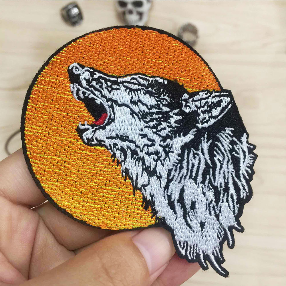 Moon Iron On Embroidery Patch