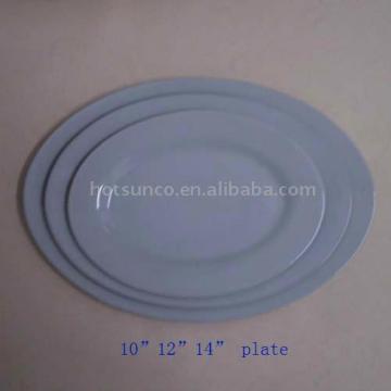 Porcelain oval plates