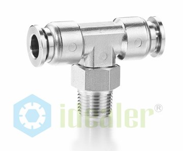 Stainless steel push to connect fittings Male Tee
