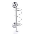 Bathroom strong suction salon Metal wire chrome rose gold hair straightener holder with suction cup