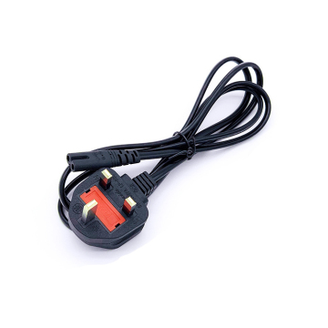 BSI Approved UK 2 Pin Plug to IEC C7 Power Cable: Electric Extension Cord with AC UK Power Connector