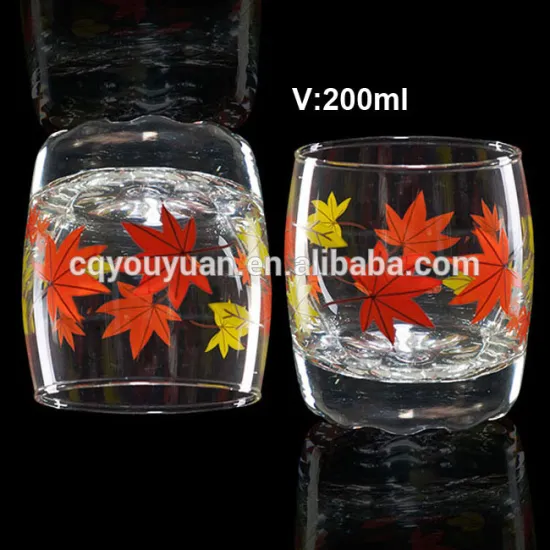 200ML Round Bottom Cheap Customized Drinking Glass With Logo