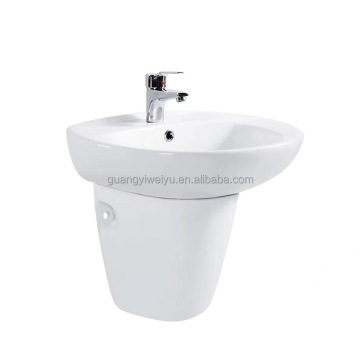 South America and Africa Bathroom Basins: Two Piece Wash Basin, Short Column, and Wall Hung Pedestal WC Ceramic