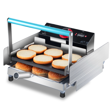 Kommerzielle Doppelschicht -Hamburger -Ofenausrüstung: Bun Toaster &amp; Burger Maker Machine