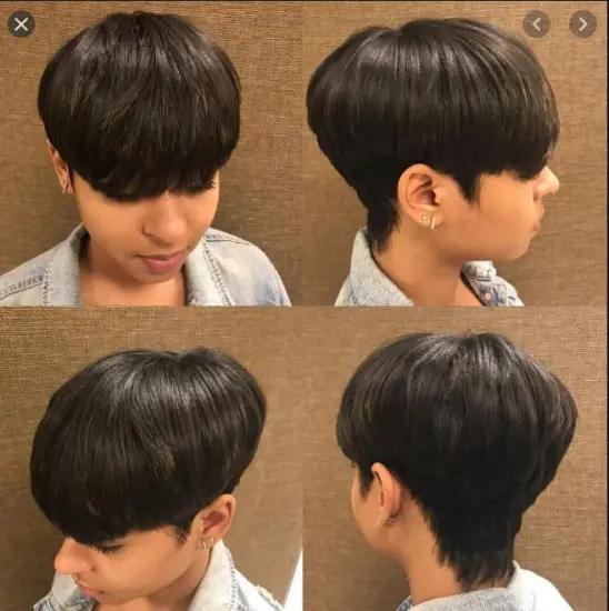 2020 Wholesale New Sunlight bowl cut pixie wig brazilian indian human hair short mushroom  bob style wig