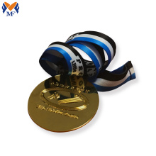 पदोन्नति उपहार चमकदार स्वर्ण धातु स्वर्ण पदक