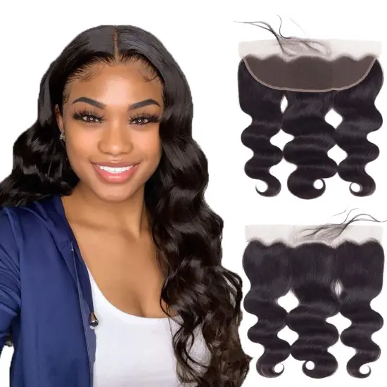 Full Virgin Cuticle13X6 Pre Plucked Swiss Lace Frontal With Baby Hair,Wholesale Virgin Raw Indian Hair Frontal