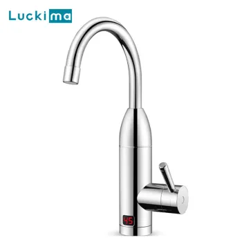 Kitchen Electric Instant Hot Water Heater Faucet for Bathroom Tankless Instantaneous Hot Water Tap with Temperature Display