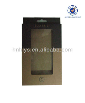 Kraft Paper Box For iPhone 5 Case With Clear Window