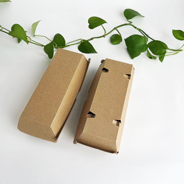 50 Scatole Per Hot Dog In Carta Kraft | Taglia S 20.8x7x7.5cm | Per Take Away E Delivery