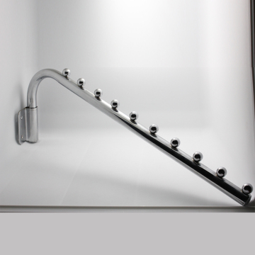 Metal Hanging Hooks for Clothing Store - Wall-Mounted Cloth Hooks with 10 Beads