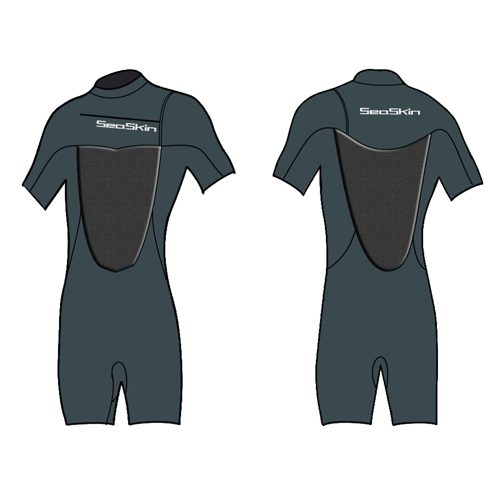 Zeein klassieke 2 mm kist zip shorty wetsuit voor mannen