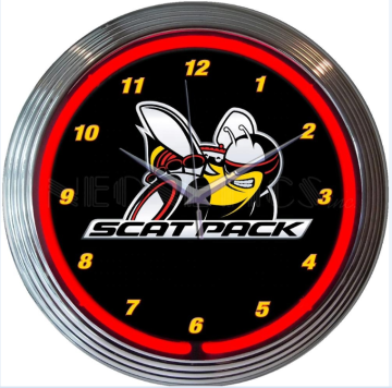 15 بوصة GM Corvette Neon Wall Clock Clock Decoration Sign