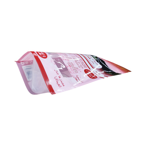 Embalagem de sal marinho reciclável bolsa estampada rosa personalizada