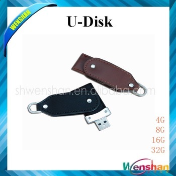 business gift custom metal leather usb flash drive,embossed logo usb