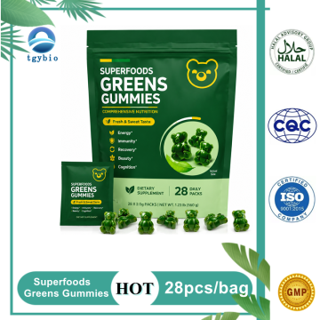 Suplemento de desintoxicação de gomas super verdes orgânicas naturais