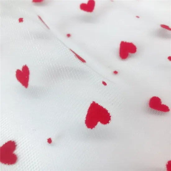 Fancy Design Heart DOT Flocking for Dress