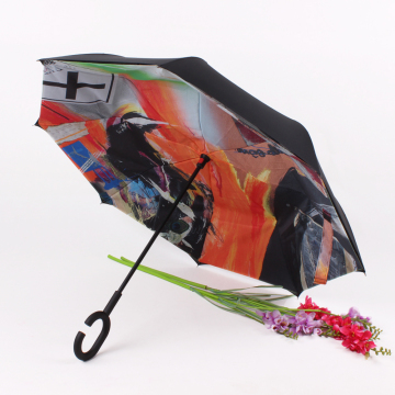 high quality heat transfer print reverse umbrella