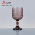 Wholesale colored wedding hotel crystal wine glass goblet