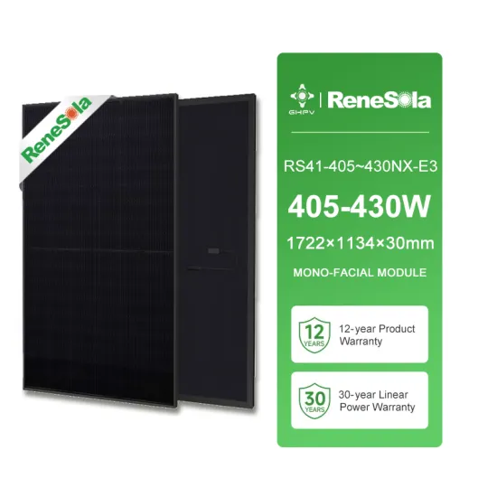 High-Power Renesola Monocrystalline Solar Panels: 405W to 430W for Residential Use
