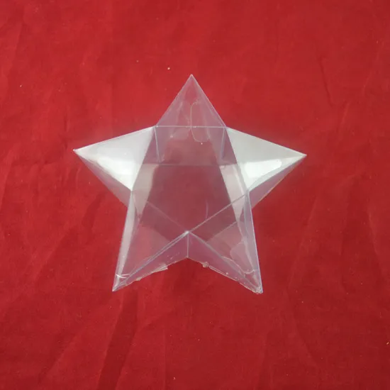 Customized clear Five-pointed Star  soft crease folding Packaging box For Holiday Gift