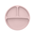 Тркалезна силиконска плоча за вшмукување за бебиња со 3 прегради