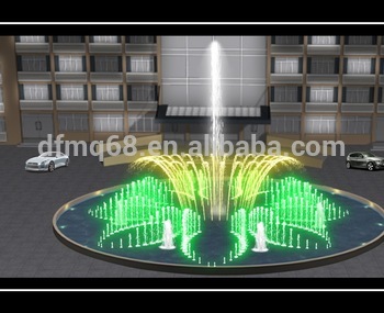 small round colorful fountain design