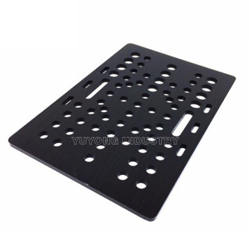 Black Anodized Aluminum V-Slot Gantry Plate - 20mm x 80mm for V-Slot Aluminum Profile