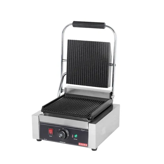Single Head Cast Iron Electric Contact Panini Grill Sandwich Toaster Contact Grill