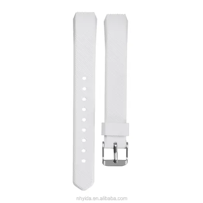 Silicone Rubber Smartwatch Band with Metal Buckle for Fitbit Alta Pedometer Bracelet - 2 Parts Replacement
