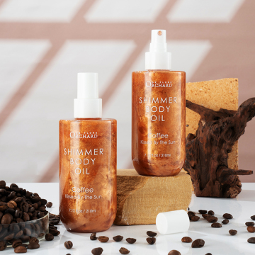 Private Label Liquid Body Highlighter - Brown Gold Shimmer Oil