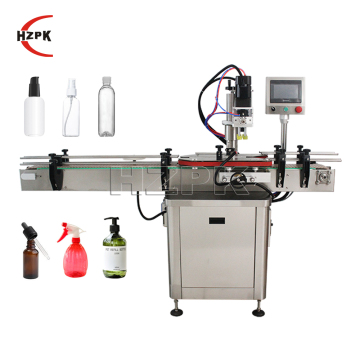 HZPK Automatic Plastic Glass Bouffant Bottle Cap Compression Closer Sealer Capping Machine