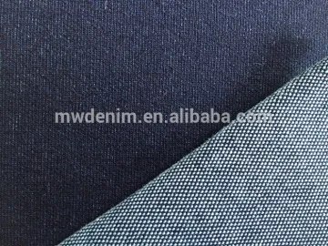 indigo terry jeans fabric combed cotton knit