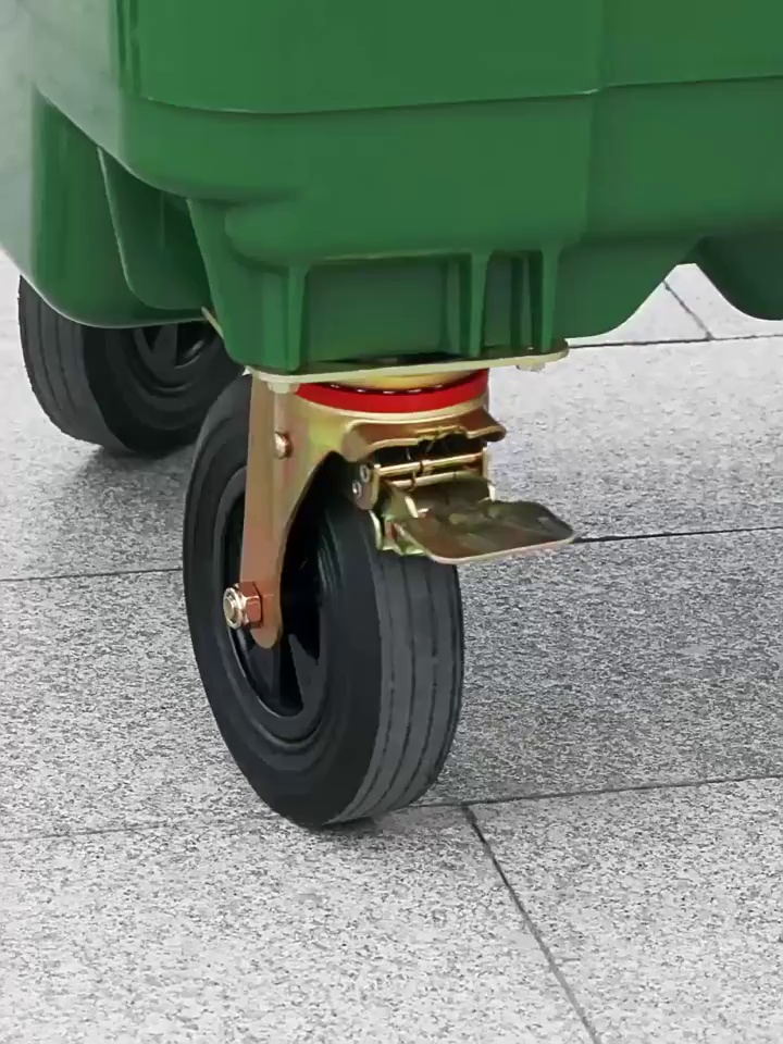 1100L Mobile Trash Cart with 360L Outdoor Bin