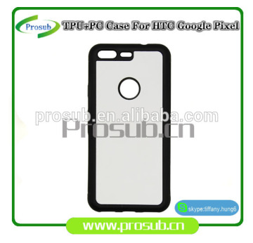 2d sublimation heat transfer PC +TPU silicon blank cell phone case for Prosub-HTC Google Pixel