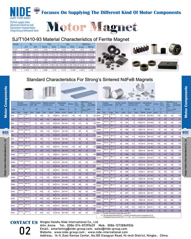 NIDE electric motor components magnet-1