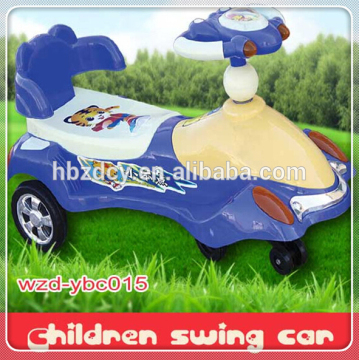 Selling blue color Kids car bike/ Swing car With Children music /Baby Toys