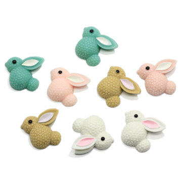 100 Stück Schleim Charm Perlen Harz Cabochon Flatback Rabbit Bunny Miniaturfiguren für DIY Telefon Fall Haarschleife Dekoration