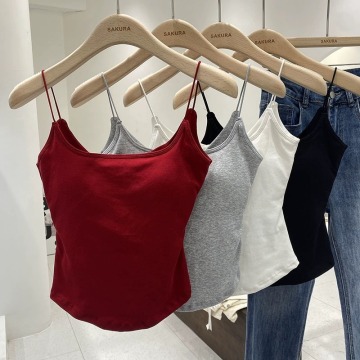 Mùa xuân mùa hè của phụ nữ, áo khoác camisole bông liền mạch