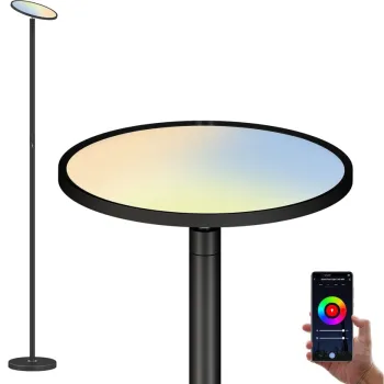 Smart Tuya WiFi Stand Light with RGB Color, Stepless Dimming, and APP Remote Control: LED Floor Lamps for Corner Spaces