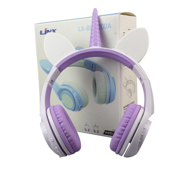 Venta al por mayor Wireless Unicorn Headphone Led para niñas