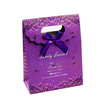 Customize promotional white kraft paper shopping gift bags
