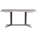 China Restaurant Dining Room Table Rectangle Marble Dinning Table Factory