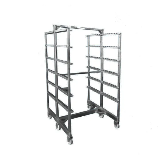Metal Trolley Rack for Sausage, Meat Drying, Freezing, and Baking