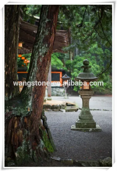 Delicate large Japanese style stone lantern