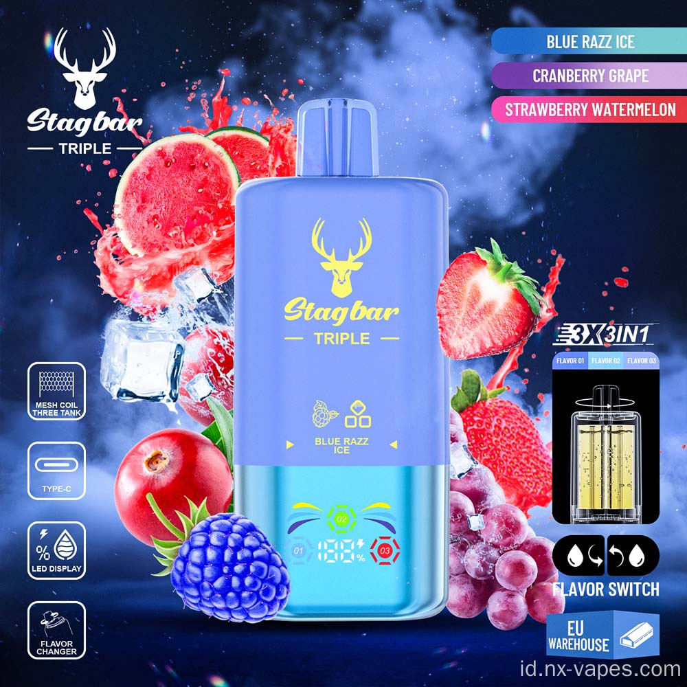 Stag Bar Triple 60000 Puffs Harga Vape sekali pakai