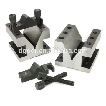 Heavy Duty mounting block and Clamp, stainless steel roller bearing v block