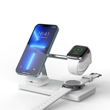 Chargeur sans fil 7 en 1 15W: Charge rapide pour iPhone 14 Pro, montre et écouteurs