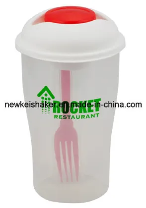 Fresh Salad Shaker Cups with Salad Dressing Shaker Fork